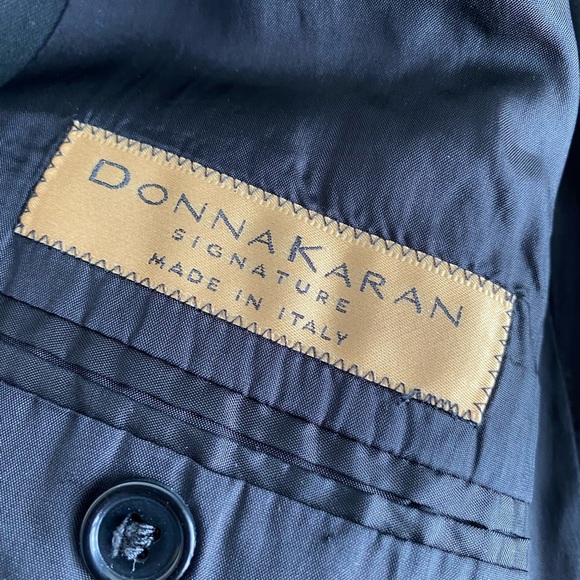 VTG Donna Karen Signature Made In Italy Blazer Jacket Black 100%Wool Short 40/33 - Picture 6 of 16